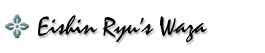 Eishin Ryu&rsquo;s Waza
